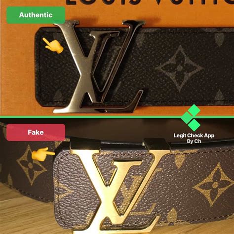 lv belt fake vs real